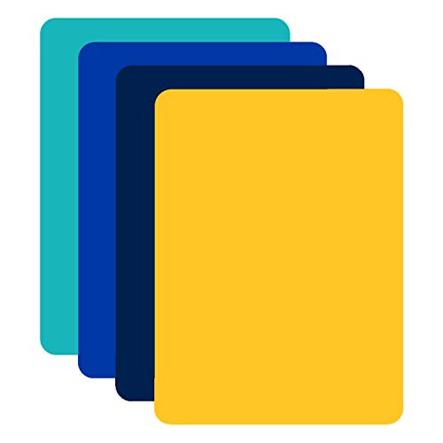 Flexible Plastic Cutting Board Mats Set of 4- Made in the USA Colored Mats- BPA Free- 11.5 x 15 by Chop Chop