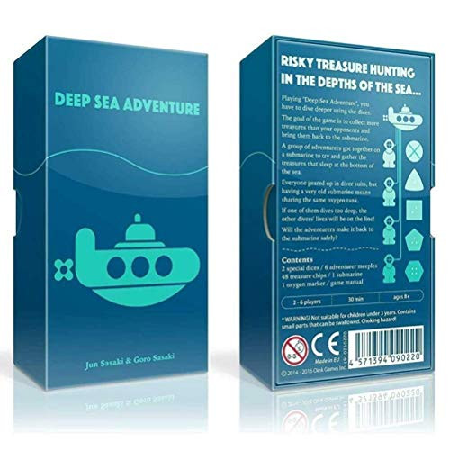 JAOCDOEN English Version Deep Sea Adventure Board Game- Funny Cards Party Games- Treasure-Hunting Family Entertainment Game for Children