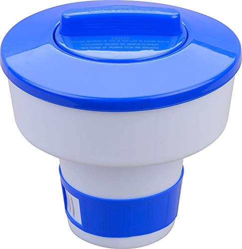 DOMIPOOL Chlorine/Bromine Floater- Large Floating Chlorine Dispenser for Chlorine Tablets 3 inch- Optimal Pool Chlorinator with Adjustable Release for Indoor  and  Outdoor Swimming Pool Hot Tub