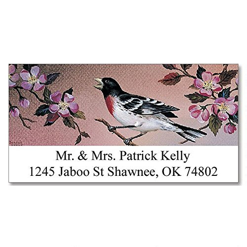 Birds Self-Adhesive- Flat-Sheet Deluxe Address Labels -24 Designs-