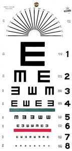 Illiterate Plastic Eye Chart- 22 and quot- x 11 and quot-