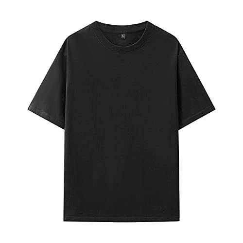 DIKASI Men's Classics Cotton Regular Crew Neck Short Sleeve Tee Big-Tall T-Shirt Fashion -Black- X-Large- DIKASI Men's Classics Cotton Regular Crew Neck Short Sleeve Tee Big-Tall T-Shirt Fashion -Black- X-Large-