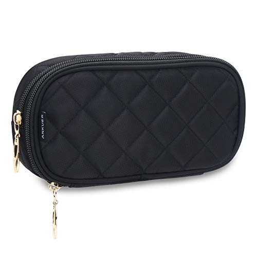 ANKUER Travel Makeup Bag Small Cosmetic Bag Organizer Cosmetic Case Pouch Gift for Women -Black- ANKUER Travel Makeup Bag Small Cosmetic Bag Organizer Cosmetic Case Pouch Gift for Women -Black-