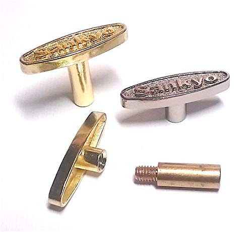 Odyssey Online Music Box Winding Key Set Short to Long - - Three Keys with 1/2 Inch Extender - - Gold and Silver - - 1/4, 1/2, 3/4 inch Plus Extension - - Best Choice - - Winder Winding Long Keys