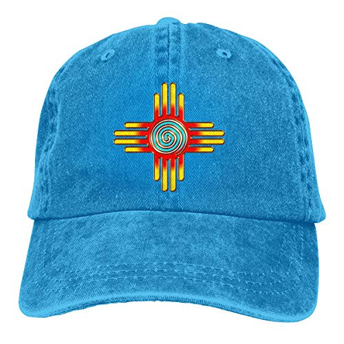 Zia Sun - Zia Pueblo - New Mexico Unisex Adjustable Baseball Caps Denim Hats Cowboy Sport Outdoor