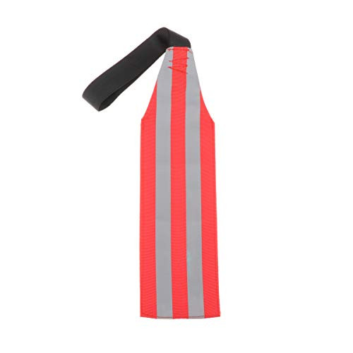 N-W Kayak Flag- Safety Red Flag with Reflective Strips Warning Flag for Kayak Canoes SUP Towing Paddle Board