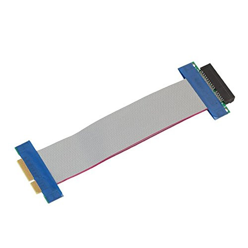 JXSZ PCI-E 4X Riser Card Extender Flex Ribbon Adapter Converter PCI Express X4 Slot Extension Cable for 1U/2U