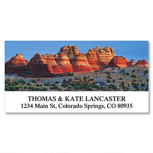 Traveling Across America Self-Adhesive- Flat-Sheet Deluxe Address Labels -24 Designs-