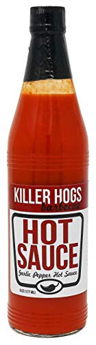 Killer Hogs Hot Sauce | Grill and BBQ Hot Sauce with the Right Amount of Kick | Aged Red Peppers- Tangy Vinegar- and Garlic | 6 oz