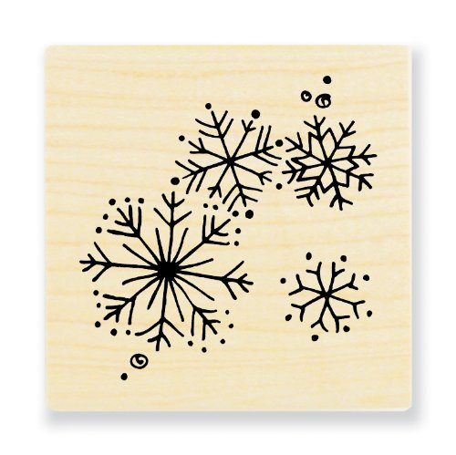 STAMPENDOUS, Wood Handle Stamp, Winter Snow