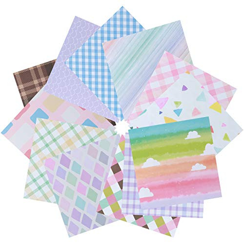 LOCOLO Origami Paper 100 Sheets- for Arts and Crafts- 6-inch Square Sheets- Double Sided Pattern Designs Origami Paper Crafts Squares Paper