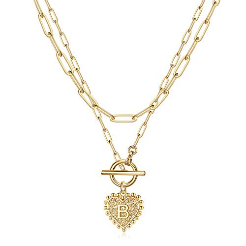 Layered Gold Initial Necklaces for 