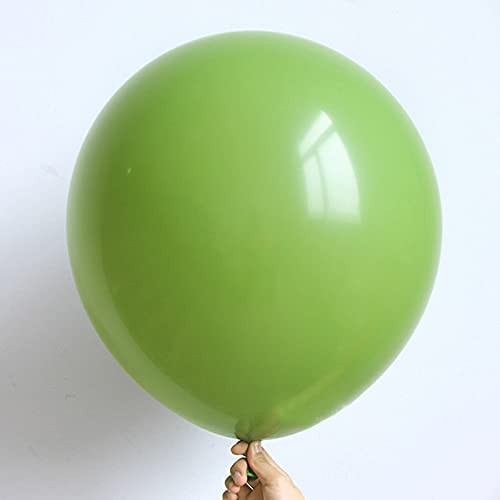 Sage Green Balloons 18 Inch 10 Pcs Baby Shower Party Balloons Happy Birthday Decoration Balloons Olive Green Helium Balloon