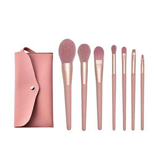 Makeup Brushes 7pcs Professional Makeup Brush Set with Case for Foundation Powder Blush Concealer Eyebrow brush Eye shadow brush