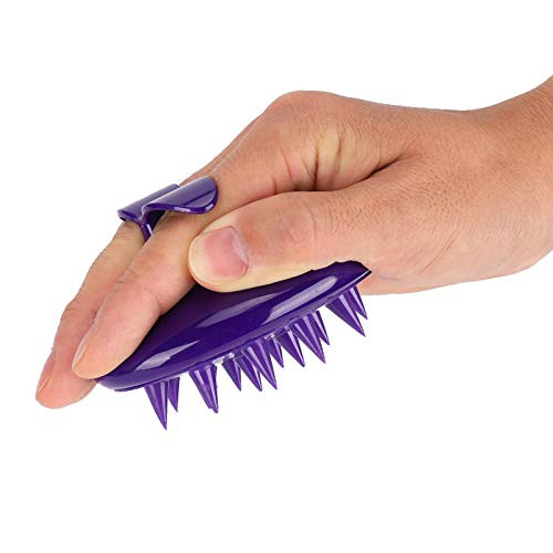 Pet Shampoo Brush- 3Colors Dog Bath Brush Bath Brushes for DogsBath Brushes for Dogs. for Pets Washing Deshedding Massage for Pet Dry or Wet Hair-Purple-