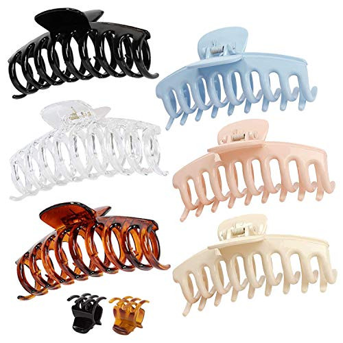 Claw Clips 4.3? Large Claw Hair Clips For Women Girls Big Hair Claw Clips Banana Clips for Thick/Thin Hair Hair Accessories for Women Girls -With 2PCS Small Hair Clips- Claw Clips 4.3? Large Claw Hair Clips For Women Girls Big Hair Claw Clips Banana Clips for Thick/Thin Hair Hair Accessories for Women Girls -With 2PCS Small Hair Clips-