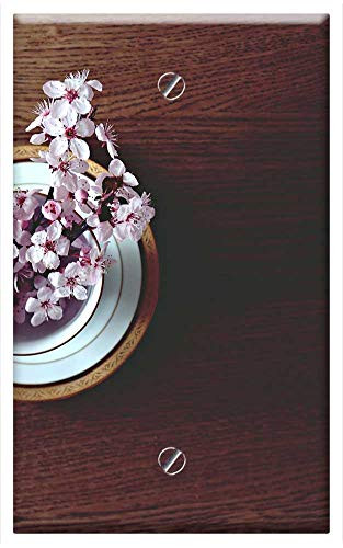 Single-Gang Blank Wall Plate Cover - Spring Cherry Bloom Blossom Nature Tree Branch