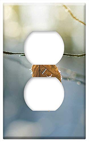 Switch Plate Outlet Cover - Winter Forest Frost Leafe Leave Dry Branch Tree