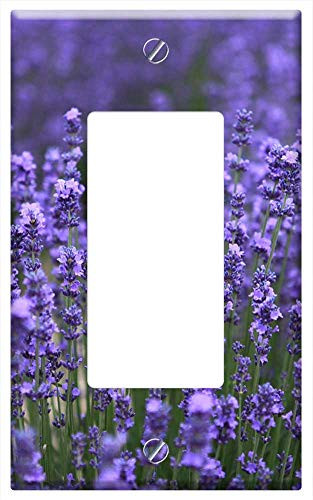 Switch Plate Single Rocker/GFCI - Lavender The Scenery Nalati Flower Purple Plant