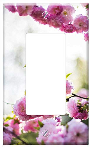 Switch Plate Single Rocker/GFCI - Pink Blossoms Bloom Flower Tree Branch Nature 3