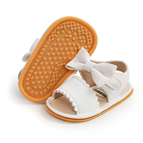 Sawimlgy Infant Baby Girl Boy Casual Sandals Premium Princess Flats Summer Outdoor Beach Athletic Shoes Breathable Soft Anti Slip Rubber Sole Newborn Toddler Prewalker First Walking Shoes