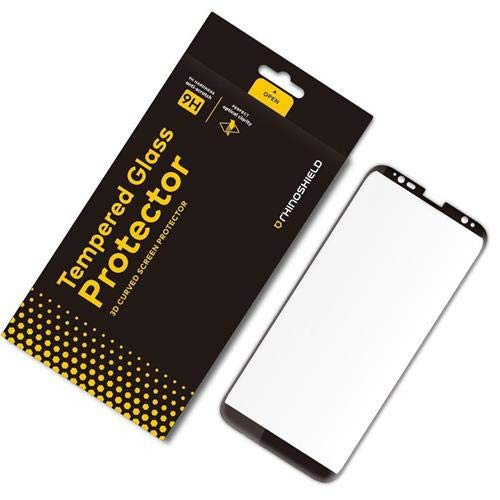 RhinoShield Glass Screen Protector Galaxy S9+ [9H 3D Curved Edge to Edge Tempered Glass] | Full Adhesive & Coverage Clear Scratch Resistant Screen Protection