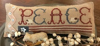 Patriotic Peace Cross Stitch Chart and Free Embellishment