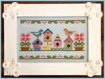 Spring Birds Cross Stitch Chart and Free Spring Embellishment