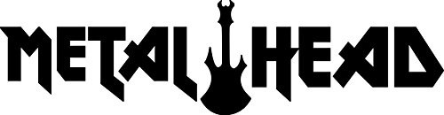 Minglewood Trading Orange - Metal Head 5.75inch x 1.5inch Vinyl Decal Sticker - Hard Rock Heavy Thrash Guitar Speed - 20 Color Options
