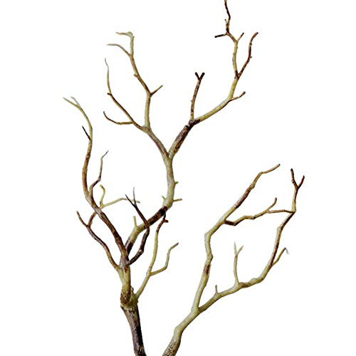 YuFanKits 6Pcs Artificial Fake Peacock Plant Dried Tree Branch Wedding Home Decor Fake Plant Coffee