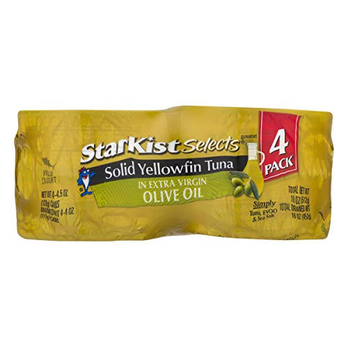 StarKist E.V.O.O. Solid Yellowfin Tuna in Extra Virgin Olive Oil - 4.5 oz Can -Pack of 4- StarKist E.V.O.O. Solid Yellowfin Tuna in Extra Virgin Olive Oil - 4.5 oz Can -Pack of 4-