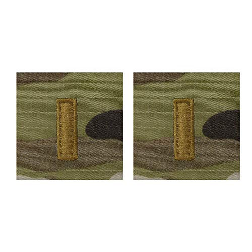 US Army Small Narrow Version Sew-On OCP Scorpion Rank For Cap Only -2nd Lieutenant-
