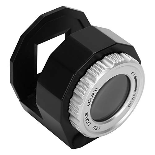 Cerlingwee Jewelry Loupe- Portable Jewelry Measuring Magnifier LED Lights Optical Glass Lens Magnifier- Scale Magnifier for Diamonds Jeweler Cerlingwee Jewelry Loupe- Portable Jewelry Measuring Magnifier LED Lights Optical Glass Lens Magnifier- Scale Magnifier for Diamonds Jeweler