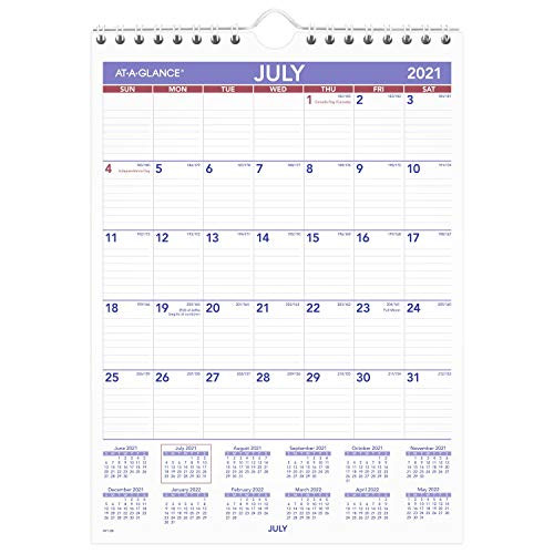 Academic Wall Calendar 2021-2022- AT-A-GLANCE- Monthly- 11inch x 8inch- Small- for School- Teacher- Student -AY12822- Academic Wall Calendar 2021-2022- AT-A-GLANCE- Monthly- 11inch x 8inch- Small- for School- Teacher- Student -AY12822-