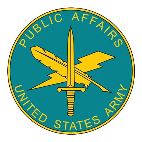 US Army - Public Affairs Branch Plaque - Five Inch Tall Full Color Decal