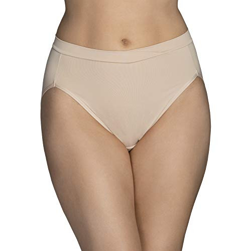 Vanity Fair Women's Beyond Comfort Microfiber Panties- Hi Cut - Silky Stretch - Neutral- 6 Vanity Fair Women's Beyond Comfort Microfiber Panties- Hi Cut - Silky Stretch - Neutral- 6