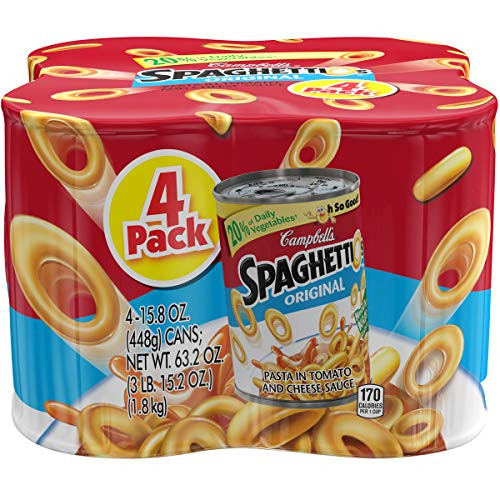 Campbell's SpaghettiOs Canned Pasta- Original- 15.8 oz. Can- Pack of 4