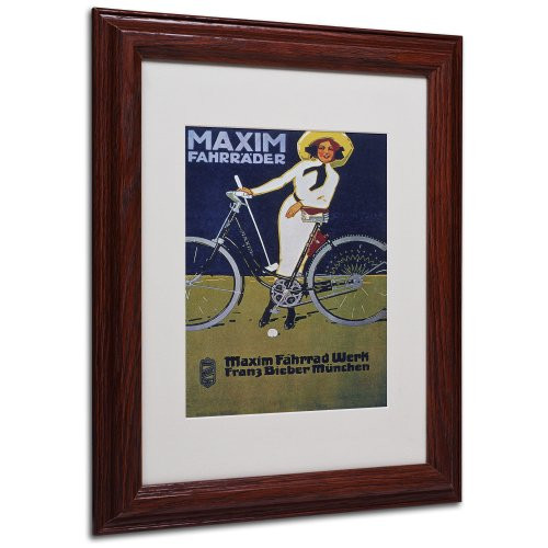 Bike 43 Artwork by Vintage Apple Collection, Wood Frame, 11 by 14-Inch