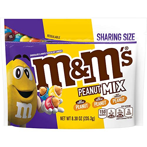 M and M'S Mix Chocolate Candy Sharing Size- Peanut- 8.3 Oz