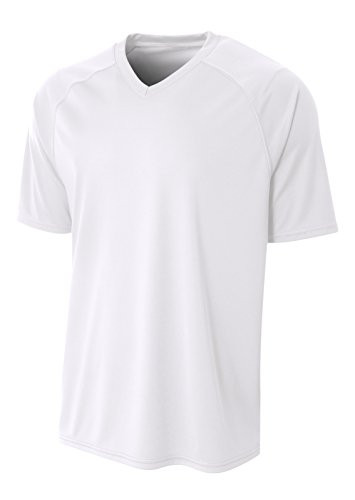 A4 Mens Strike Raglan Tee- 3XL- White