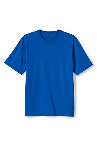 Lands' End Mens Short Sleeve Super-T Tee Aurora Blue Regular Small