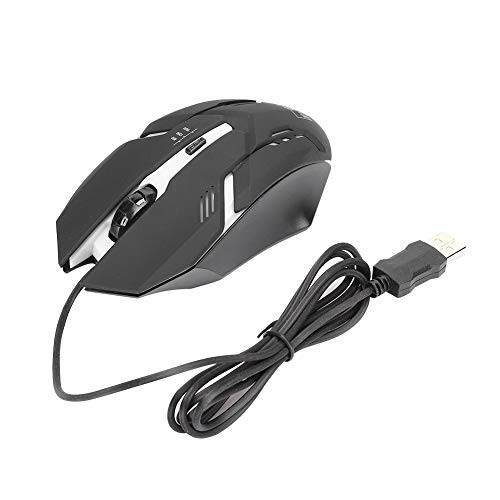 Wired Mouse-Corded Ergonomic USB Computer Mouse-PC Game Mous with 800/1200/1600 DPI-Colorful LED Lights-for Laptop/Notebook/Gaming/Office