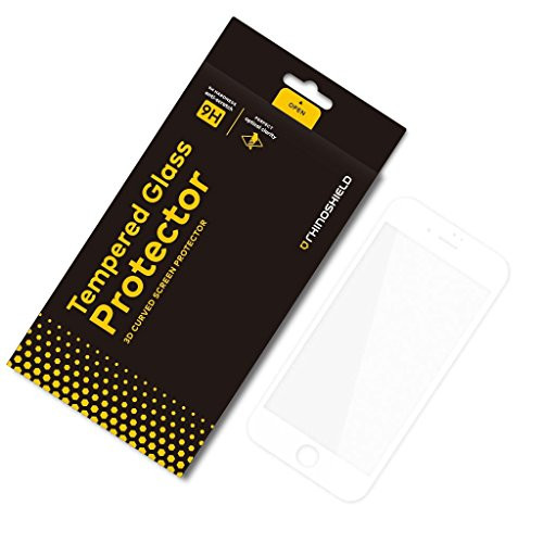 Screen Protector for iPhone 8 Plus/iPhone 7 Plus [9H 3D Curved Edge to Edge Tempered Glass] Full Coverage Clear and Scratch Resistant Screen Protection - White