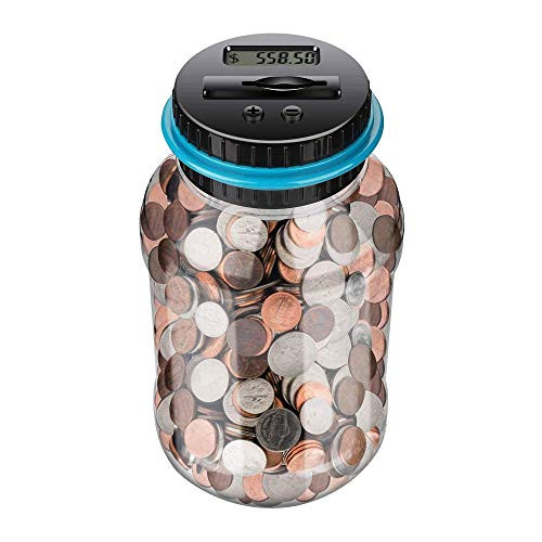Digital Coin Bank- Saving Jar- Coin Piggy Bank- Automatic Coin Counter Digital Coin Bank- Saving Jar- Coin Piggy Bank- Automatic Coin Counter