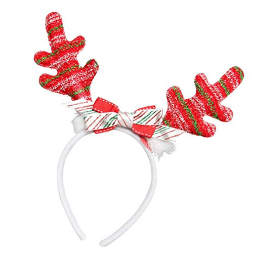 PRETYZOOM Reindeer Ears and Antlers Headband Headdress LED Deer Antler Hair Hoop Christmas Headpiece Headwear