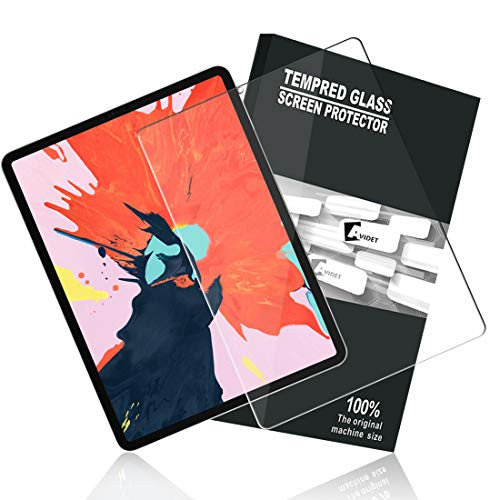 iPad Pro 12.9 2018 Screen Protector, AVIDET 9H Hardness Premium Tempered Glass Screen Protector for iPad Pro 12.9 2018