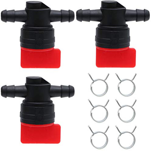 YARNOW Fuel Shut Off Valve with Clamp 1/4 Fuel Gas Cut Off Valve Petcock for Murray Toro Lawn Tractor