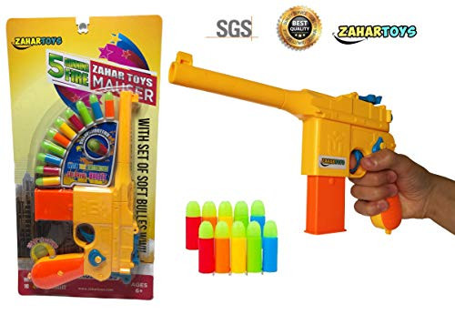 ZAHAR Toys Toy Guns for Boys Mauser c96 - Colorful Pistol - Set of Soft Bullets - World War 2 - WW2 - Pistol Kids Gun