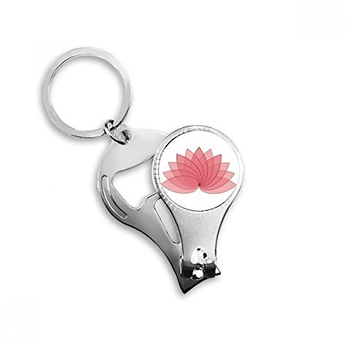 Plant Flower Lotus Flower Illustration Nail Nipper Ring Key Chain Bottle Opener Clipper