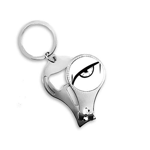 Black Vector Eye Decoration Pattern Nail Nipper Ring Key Chain Bottle Opener Clipper